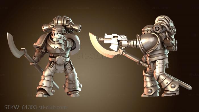 Посох с пистолетом и глефой оккультных морских пехотинцев