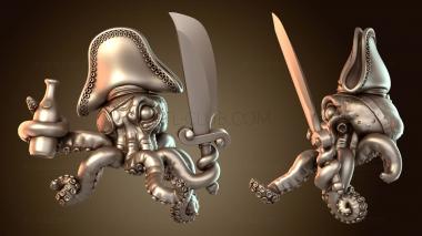 3D модель Осьминог Пират Ниба (STL)