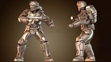 3D модель Офицер воздушно-штурмовых войск ODST (STL)