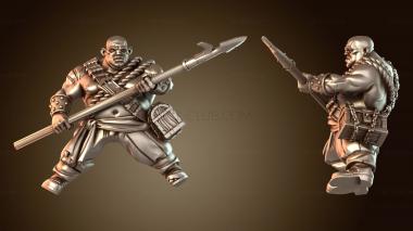 3D модель Огр-гиппопотам, кавалерийский всадник (STL)