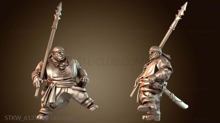 Military Огр-гиппопотам, кавалерийский всадник, смелый