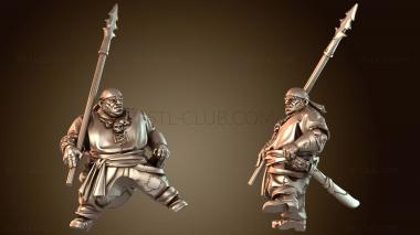 3D модель Огр-гиппопотам, кавалерийский всадник, смелый (STL)