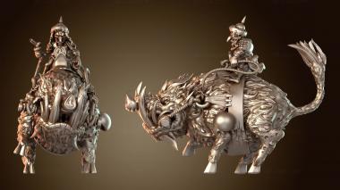 3D модель Король орков, грибовидные гоблины, всадник на вепря Boletus, вселенная Thingiverse (STL)