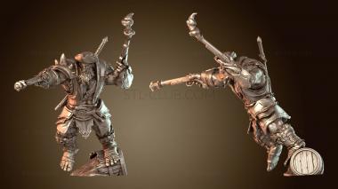 3D модель Стрельба капитана пиратов-орков (STL)