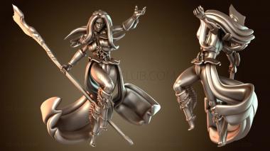 3D модель Орк-Чернокнижник, Женский Вариант, Мистик (STL)