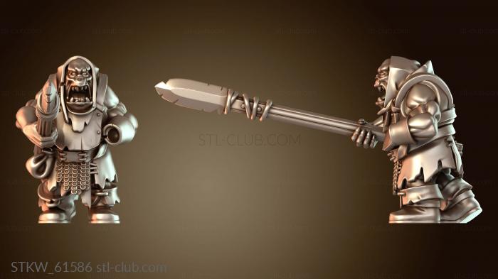 Military ОРК С КОПЬЕМ ВОИНА