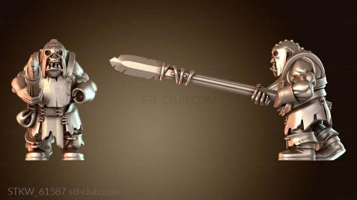 Military ОРК С КОПЬЕМ ВОИНА Ветеран