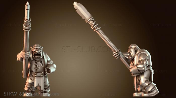 Military ОРК С КОПЬЕМ ВОИНА Свирепый