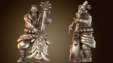 3D модель Восточный металлический бард играет благородно (STL)