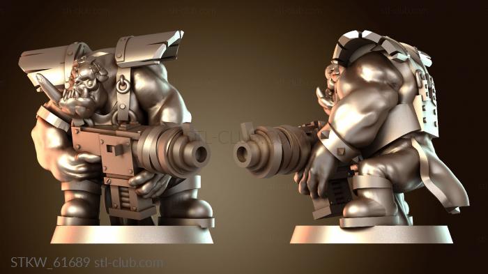 Military Орк-мародер ухмыляется