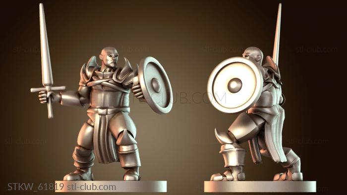 Military Паладин Лысый Меч и Щит Паладин