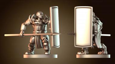 3D модель Паладин Башня Щит и Копье Паладин (STL)