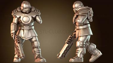 3D модель Palatine Enforcers Lawdog с дробовиком и щитом, дробовик PT (STL)
