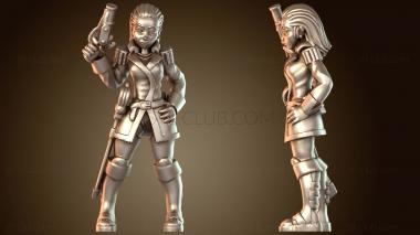 3D модель Девушка-пират (STL)