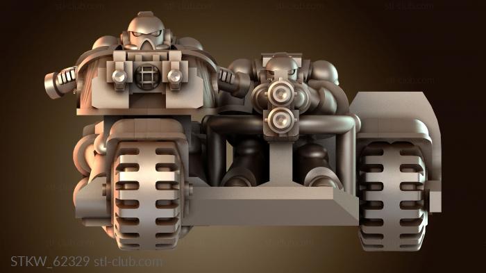 Military Power Armor Eagle Biker Attack