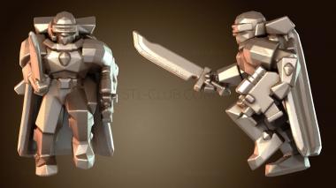 3D модель Силовая броня, нож разведчика, плащ (STL)