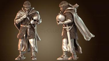 3D модель Молящиеся рыцари. Стоящий рыцарь. (STL)