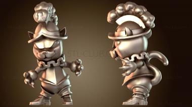 3D модель Принцессы разозлились: охранный кот предупреждает (STL)