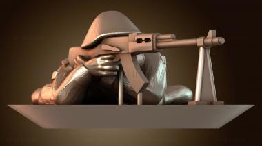 3D модель Стрельба из РПК в положении лежа (STL)