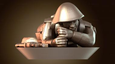 3D модель Метание гранаты лежа (STL)