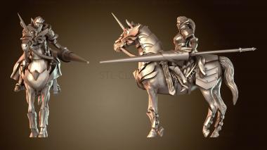 3D модель Женщина-рыцарь Королевской гвардии, закалённая в боях (STL)