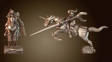 3D модель Королевская гвардия, женщина-рыцарь, отважная (STL)