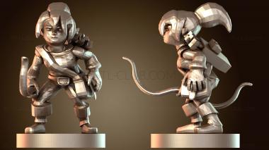 3D модель Рейнджеры-полурослики-женщины-рейнджеры (STL)