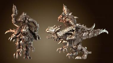 3D модель Клуб наездников на рапторах, изношенный в боях (STL)