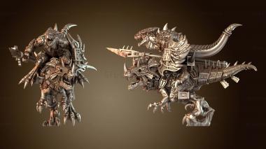 3D модель Наездники на ящерах Брутальное копье (STL)