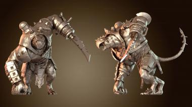 3D модель Ратас Огро Эман Бронированная Крыса Огр Дикарь (STL)