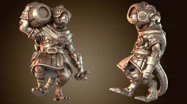 3D модель Крысолюды, расчет пушки, женщины, закаленные (STL)