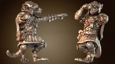 3D модель Сержант-пушка крысолюдей-мужчина Квик (STL)