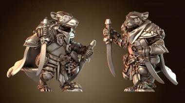 3D модель Крысолюд Капитан Кинжалс (STL)