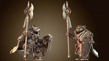 3D модель Капитан крысолюдов Алебарда (STL)