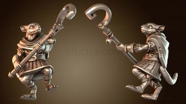 3D модель Экипаж катапульты крысолюдей, женщина (STL)