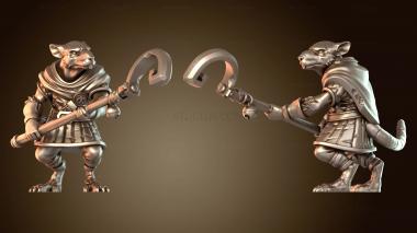 3D модель Экипаж катапульты крысолюдов-мужчин (STL)