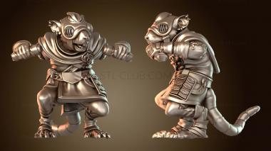 3D модель Крысолюды, Великий Смертоносный Ролик, Стрелок-Механик (STL)