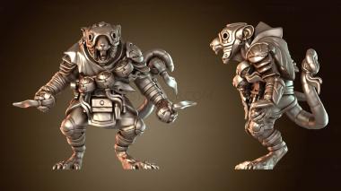 3D модель Крысолюды-гренадеры в броне (STL)