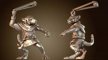 3D модель Мужчина-ополченец крысолюдей (STL)