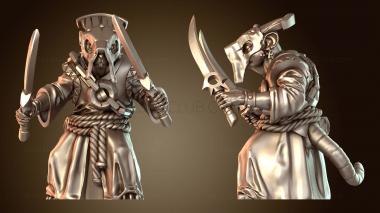 3D модель Крысолюды Монахи Кинжалы Свифт (STL)