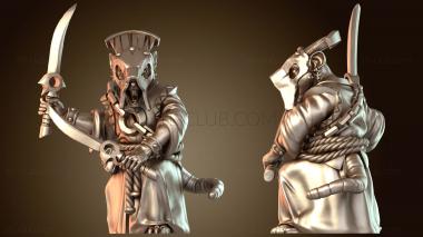 3D модель Крысолюды Монахи Кинжалы Верные (STL)