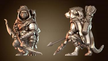 3D модель Крысолюды-рейнджеры Рейнджер Женщина-смертоносный (STL)