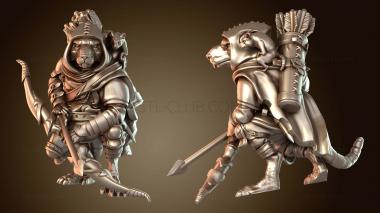 3D модель Крысолюды-рейнджеры Рейнджер-мужчина-всадник (STL)