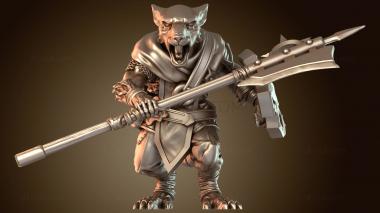 3D модель Воины Крысолюдов Алебарда Непокорный (STL)