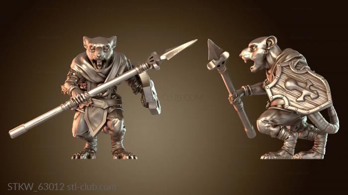 Крысолюды-воины быстро бьют копьем