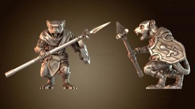 3D модель Крысолюды-воины быстро бьют копьем (STL)