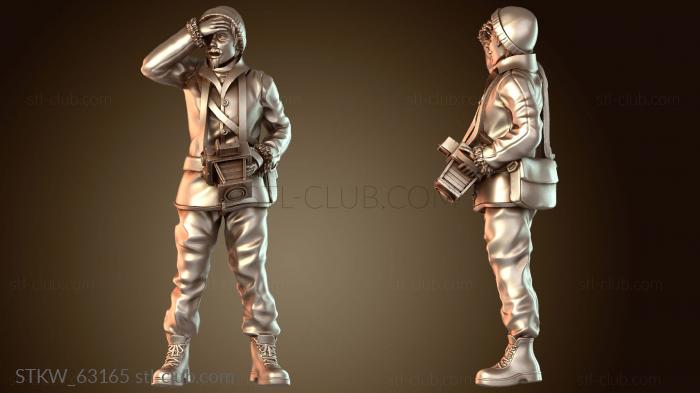 Military Репортер Билл и собаки породы хаски