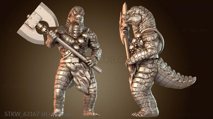 Military Воин-рептилия с топором