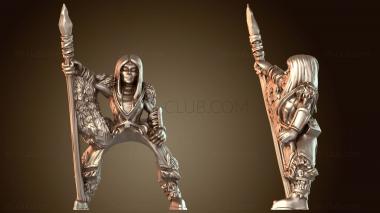 3D модель Всадница-мамонтиха Командир (STL)