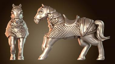 3D модель Всадник-мужчина, боевой кот (STL)